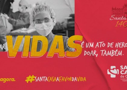 Banner da Campanha #SantaCasaAFavorDaVida