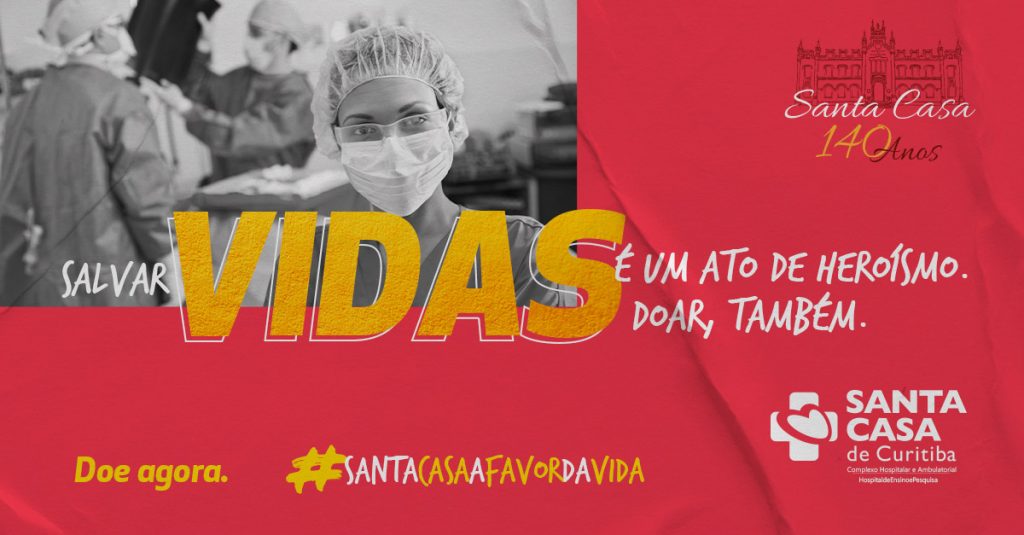 Banner da Campanha #SantaCasaAFavorDaVida